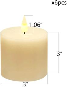 img 3 attached to 🕯️ Enhance Your Home Ambience with Smtyle Flameless Pillar Candles - Pack of 6 Realistic LED Candles for a Relaxing Atmosphere