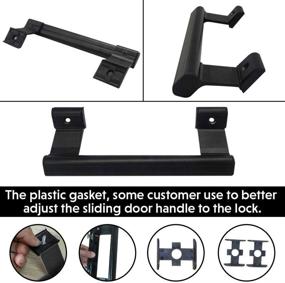 img 3 attached to 🚪 T-HAKEN Sliding Door Pull: Upgraded Glass Door Handle 6-5/8 in. Mounting Holes - Replace Damaged Pull with Aluminum Patio Pull Handle (Black)