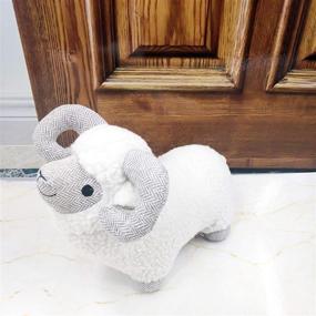 img 2 attached to 🐐 Fabric Animal Door Stopper: Decorative Doorstops for Goat Lovers! Perfect Book Stopper, Wall Protectors & Anti-Collision Gifts