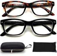 👓 pack of 3 nearsighted myopia distance driving shortsighted glasses for men and women - various strengths: 1.0, -1.50, 2.0, 2.5, 3.0 logo