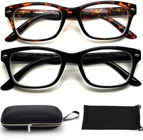 img 4 attached to 👓 Pack of 3 Nearsighted Myopia Distance Driving Shortsighted Glasses for Men and Women - Various Strengths: 1.0, -1.50, 2.0, 2.5, 3.0