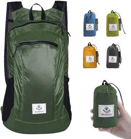 img 4 attached to 🎒 Water-Resistant Daypack for Hiking, Camping & Travel - Lightweight & Packable Backpack by 4Monster