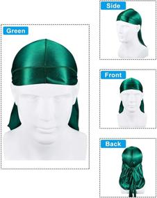 img 3 attached to 🧣 Soft and Stylish: 12-Piece Silky Durag Caps with Wide Straps - Perfect Headwraps for Men and Women, Available in 12 Vibrant Colors!