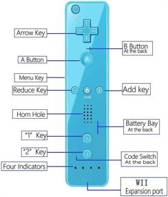 img 3 attached to 🎮 Enhanced NC Remote Controller and Nunchaku Controller Replacement for Wii Remote Controller, Integrated 3-axis Motion Sensor, Compatible with Nintendo Wii/Wii U, Includes Silicone Case and Wrist Strap (Blue 1set)