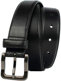 img 4 attached to Premium Metro Black Nickel Free Belt - Must-Have Men's Accessory for Style and Comfort