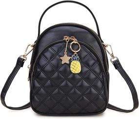 img 4 attached to 👜 VONXURY Leather Convertible Women's Backpack Purse: The Perfect Fashion Combo Handbag & Wallet!