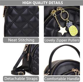 img 1 attached to 👜 VONXURY Leather Convertible Women's Backpack Purse: The Perfect Fashion Combo Handbag & Wallet!