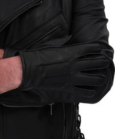 img 4 attached to Mens Winter Leather Black Gloves