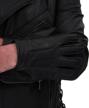 mens winter leather black gloves logo