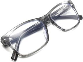 img 4 attached to 👓 Очки Zéro D Chic Square Blue Light Blocking: Премиум компьютерные очки от напряжения глаз, для мужчин и женщин, модель 4888