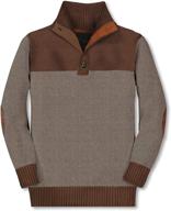gioberti kids and boys knitted pullover sweater with 100% cotton and button-down collar logo