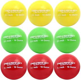 img 4 attached to 🏋️ PowerNet 3.2" Weighted Hitting Batting Progressive Training Balls (9 Pack): Enhance Strength, Form, and Hand-Eye Coordination