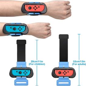 img 2 attached to 🎵 Wrist Bands for Just Dance & Zumba Burn It Up | Compatible with Nintendo Switch Joy-Cons & Switch OLED Model | Adjustable Elastic Strap | Two Sizes for Adults and Children | 2 Pack | 2022, 2021, 2020