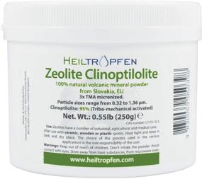 img 2 attached to 🏔️ Premium Zeolite Powder: 0.55 Pound 250g, Ultra FINE Less-Than 2 µm, 95% Clinoptilolite, 3X Activated, Natural Mineral Dust by Heiltropfen®