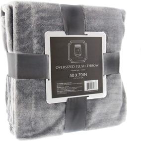 img 4 attached to 🔥 The FIREFLY COLLECTION Ultra Plush Throw Blanket, 50 x 70 Inches, Granite Grey - Versatile Couch or Chair Blanket - Perfect for Home and Travel