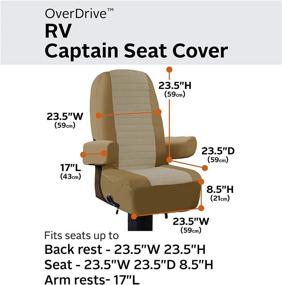 img 3 attached to Enhance RV Comfort with Classic Accessories Over Drive Captain Seat Cover in Alder and Natural – Protect and Style Your Seats!