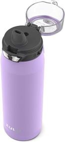 img 3 attached to 🌸 20oz Lilac ZULU Swift Stainless Steel Vacuum Insulated Water Bottle: Antimicrobial Guardian Technology & Silicone Straw