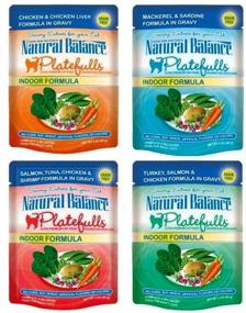 img 1 attached to 🐱 Dick Van Patten's Natural Balance Platefuls Grain Free Ultra Premium Indoor Formula Cat Food Variety Bundle - 8 Pouches, 4 Flavors