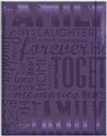 📸 mcs 100 pocket big max embossed family album: captivating purple design (823365) logo