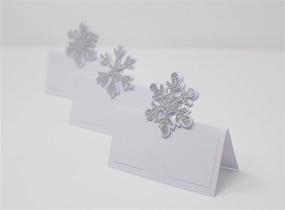 img 3 attached to Snowflakes Place Cards (Silver) - Pack of 12