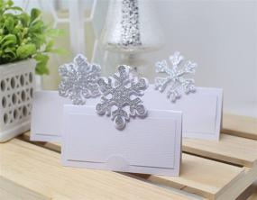 img 1 attached to Snowflakes Place Cards (Silver) - Pack of 12