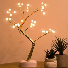 img 4 attached to 🌟 Waterproof 36 LED Tabletop Bonsai Tree Lamp with Touch Switch - 18-Inch, Adjustable Branches, DIY Artificial Tree Light for Home Decor, Party, Wedding, Festival, Christmas