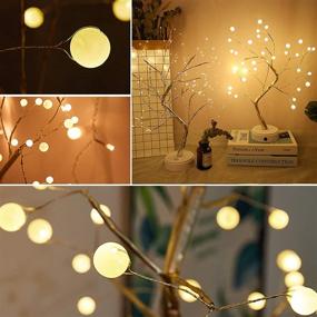 img 1 attached to 🌟 Waterproof 36 LED Tabletop Bonsai Tree Lamp with Touch Switch - 18-Inch, Adjustable Branches, DIY Artificial Tree Light for Home Decor, Party, Wedding, Festival, Christmas