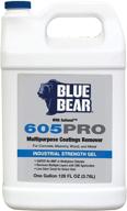 🔵 superior performance: blue bear 605 pro coating remover - one gallon (128 oz) logo