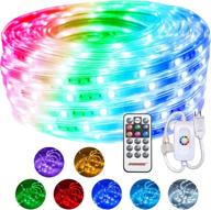 🌈 surnie 50ft led rgb rope lights: waterproof color changing strip lights for outdoor use - connectable & decorative tube lighting - ideal for christmas, camper deck, and more логотип