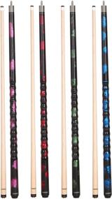 img 4 attached to 🎱 GARSEN 4-Piece Pool Stick Set: 58 inch, 18oz, 19oz, 20oz, 21oz with Unique Wrap Design