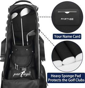 img 2 attached to 🏌️ Partage Golf Travel Bag: Durable 900D Oxford Case with Wheels for Airlines - Black