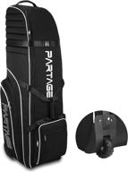 🏌️ partage golf travel bag: durable 900d oxford case with wheels for airlines - black логотип