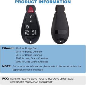 img 3 attached to 🔑 ECCPP 433MHz Нерезаный брелок без ключа для входа в автомобиль Чрезвычайный и Пекин/ Додж Дарт Дюранго/ Джип Гранд Чероки M3N5WY783X - Купить сейчас!