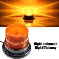 🚨 big ant amber led strobe light - 48 safety flashing warning lights with magnetic for trucks, cars, law enforcement, emergency, hazard beacon, caution warning snow plow logo