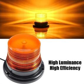 img 4 attached to 🚨 Big Ant Amber LED Strobe Light - 48 Safety Flashing Warning Lights with Magnetic for Trucks, Cars, Law Enforcement, Emergency, Hazard Beacon, Caution Warning Snow Plow