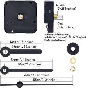 img 2 attached to 🕒 Mudder Clock Movement, Short Hands, 4/25 Inch Max Dial Thickness, 3/5 Inch Shaft Length