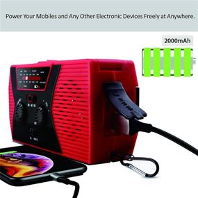 img 1 attached to 🔴 2020 WDGSSA Emergency Crank Weather Radio - 2000mAh Solar Hand Crank Portable AM/FM/NOAA Weather Radio with Flashlight, Reading Lamp, Cell Phone Charger, SOS for Home and Emergency (RED)