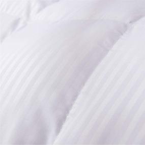 img 2 attached to WARFFET All Season White Down Alternative Comforter King - Soft Duvet Insert Plush Stripe Comforter (106 x 90 Inches) - Lightweight & Machine Washable