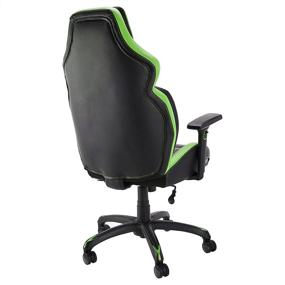 img 1 attached to Green Amazon Basics Ergonomic Gaming Chair – Bluetooth Speakers, Built-in Mic, & Push-Button Height Control