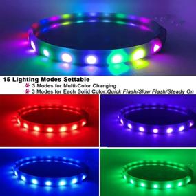 img 3 attached to 🐶 Enhanced Visibility and Safety: USB Rechargeable LED Dog Collar with Color-Changing Lights - Perfect for Walking Your Dog at Night!