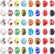 📿 introducing ph pandahall 100pcs: handmade large hole glass beads for european charm bracelet jewelry making - mixed styles logo