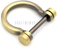 🔗 craftmemore d-rings: premium screw-in shackle horseshoe u shape d ring for diy leather crafts and accessorizing - 4 pcs (brushed brass, 3/4 inch strap) logo
