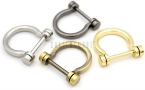 img 2 attached to 🔗 CRAFTMEMORE D-Rings: Premium Screw-In Shackle Horseshoe U Shape D Ring for DIY Leather Crafts and Accessorizing - 4 pcs (Brushed Brass, 3/4 Inch Strap)