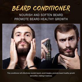 img 1 attached to Beard Growth and Grooming Kit for Men - Complete Beard Care Set with Shampoo Wash, Growth 🧔 Oil, Serum, Conditioner, Balm, Brush, Comb, and Scissors - Perfect Gift for Father's Day, Dad, Men, Husband, and Boyfriend