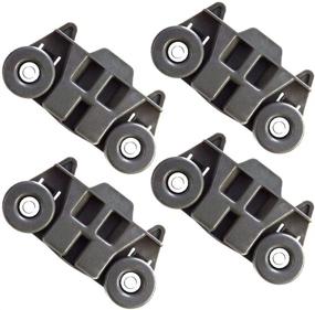 img 4 attached to 🔧 Upgraded Metal Axles Dishwasher Wheel Lower Rack Replacement Parts- 4 Pack (W10195416, Kitchen Aid, Whirlpool, Kenmore)