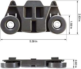 img 3 attached to 🔧 Upgraded Metal Axles Dishwasher Wheel Lower Rack Replacement Parts- 4 Pack (W10195416, Kitchen Aid, Whirlpool, Kenmore)