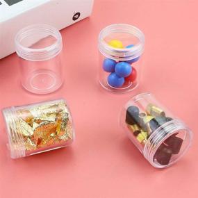 img 2 attached to 🔒 SKPPC 1.2oz Slime Jars Craft Storage Containers - Organize Beads, Glitter, Cosmetics, Candy & More with 36 Mini Plastic Storage Jars and Screw-on Lids