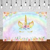 photography backdrop pastel rainbow girl unicorn birthday party banner princess sweet pony decoration floral photobooth background baby shower posters photocall filming dessert table mural props logo