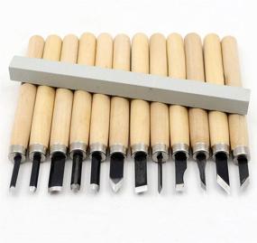 img 2 attached to Chiyuehe Wood Carving Knife Set - 12 Essential Tools with Sharpening Stone & Carrying Pouch - Ideal Starter Kit for Beginners