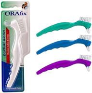 🦷 двусторонняя зубная щетка для съемного протеза с щетинками orafix - набор из 3 щеток для очистки поддельных зубов. логотип